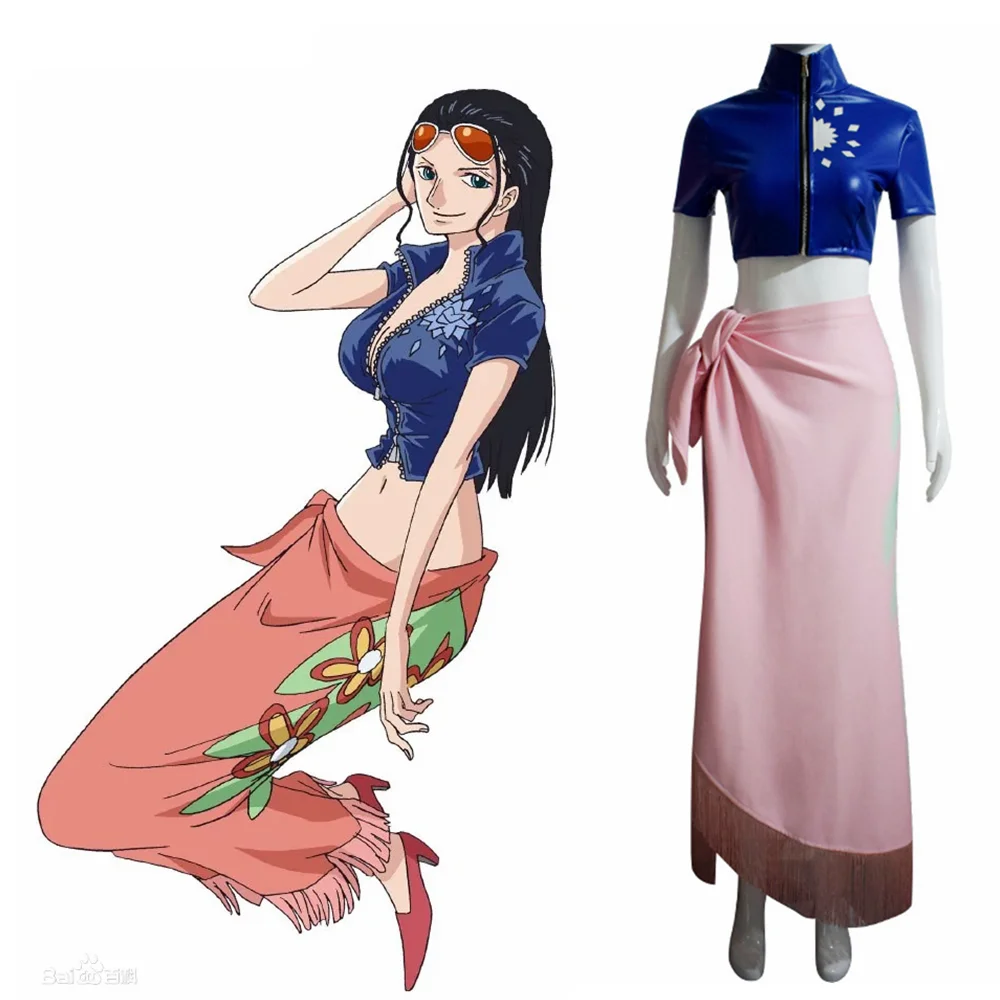 

Anime One Piece Nico Robin Cosplay Costumes Kimono Dress Halloween Costumes for Women Vestido Role Play Clothing Sexy Uniform