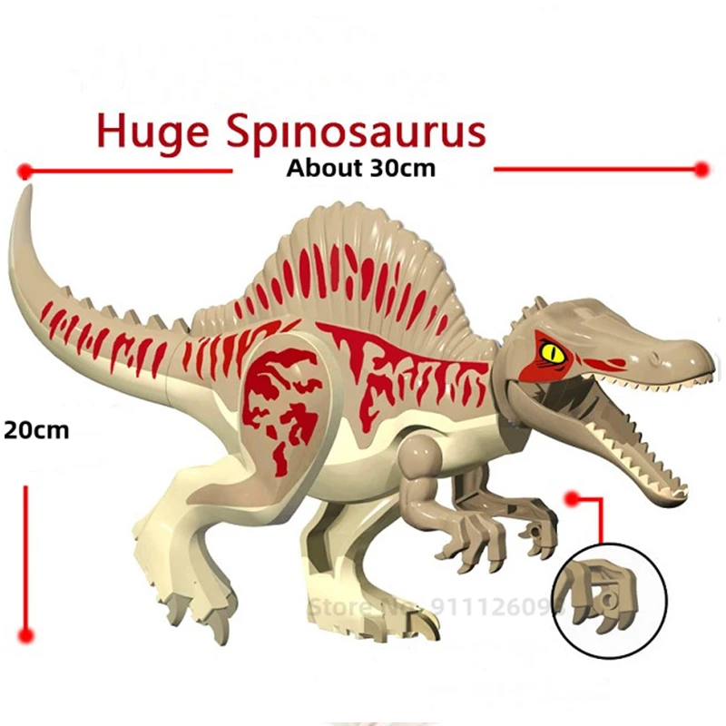 

Динозавр Юрского периода, парк мира, гиганотозавр, спинозавр, динозавр, модель, строительные блоки, кирпичи, детские игрушки, Рождественский подарок на день рождения