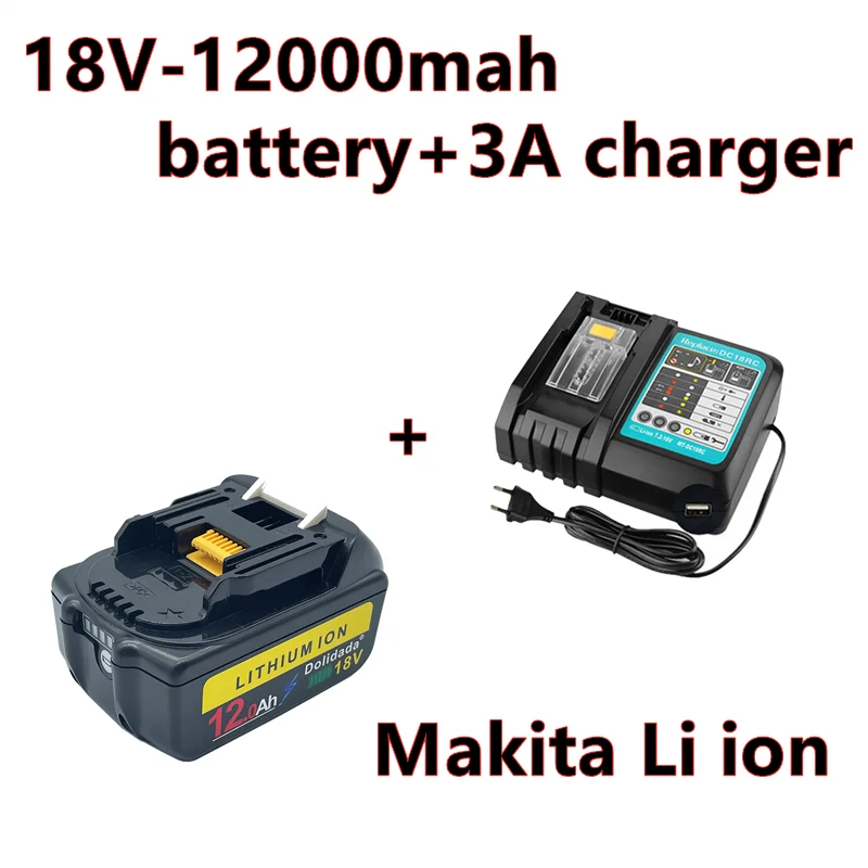 Аккумуляторная батарея Makita bl1860, 18 в, 12000 мАч, литий-ионный аккумулятор bl1840, bl1850, bl1830, bl1860b, LXT 400 + зарядное устройство
Аккумуляторная батарея Makita bl1860, 18 в, 12000 мАч, литий-ионный аккумулятор bl1840, bl1850, bl1830, bl1860b, LXT 400 + зарядное устройство