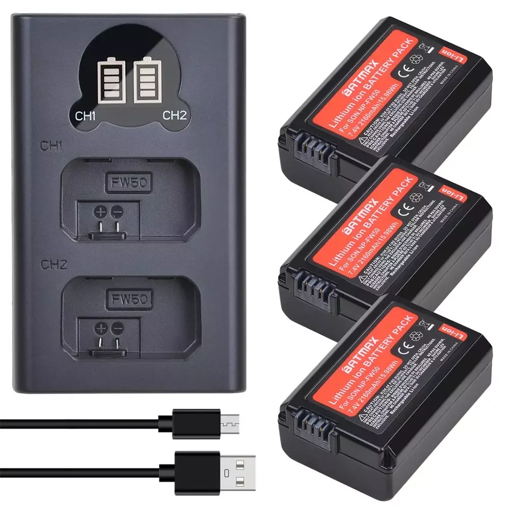 2Pcs 2160mAh NP-FW50 NP FW50 NPFW50 Battery Akku + LCD Dual Charger for Sony Alpha a6500 a6300 a7 7R a7R a7R II a7II NEX-3 NEX-5
2Pcs 2160mAh NP-FW50 NP FW50 NPFW50 Battery Akku + LCD Dual Charger for Sony Alpha a6500 a6300 a7 7R a7R a7R II a7II NEX-3 NEX-5