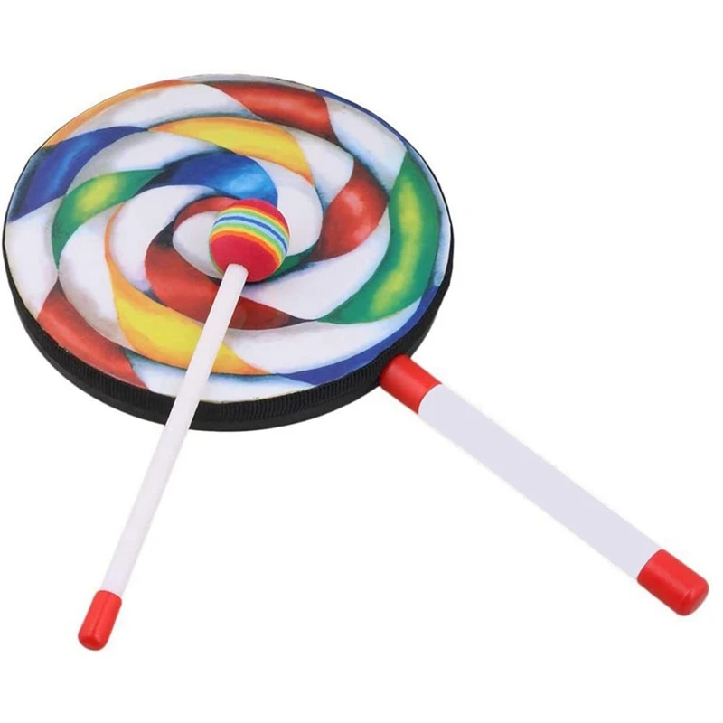 8Inch Lollipop Shape Drum With Mallet Rainbow Music Rhythm Instruments Kids Baby Children Playing Toy
8Inch Lollipop Shape Drum With Mallet Rainbow Music Rhythm Instruments Kids Baby Children Playing Toy