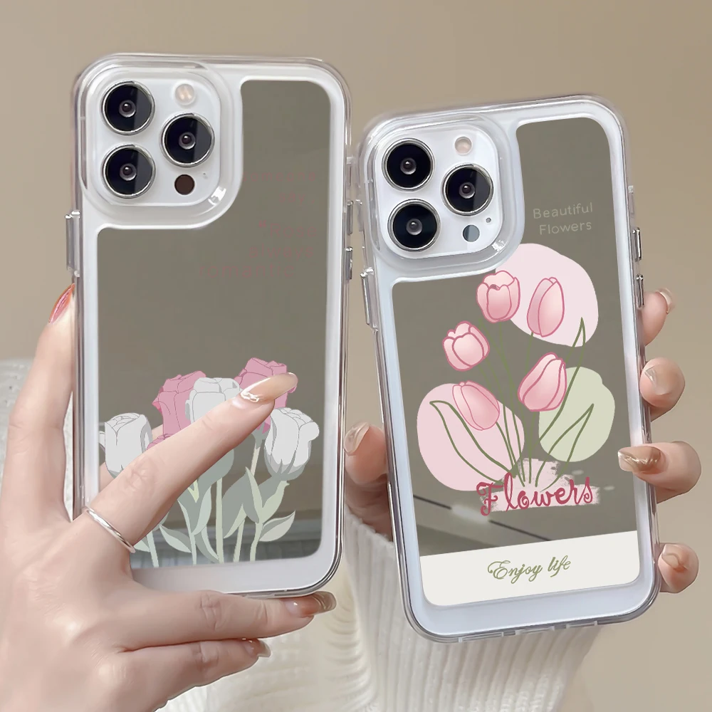 ins Flower Phone Case for IPhone 13 14ProMax 14Plus 12 11 Pro Max Transparent Soft Protection Back Cover with Mirror Fundas
ins Flower Phone Case for IPhone 13 14ProMax 14Plus 12 11 Pro Max Transparent Soft Protection Back Cover with Mirror Fundas