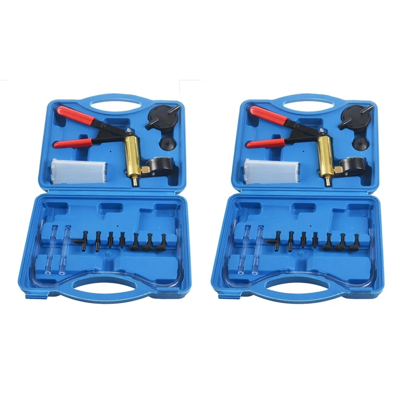 2 Set 2 In 1 Brake Bleeder Kit Hand Held Vacuum Pump Test Set For Automotive With Sponge Protected Case,Gold + Blue
2 Set 2 In 1 Brake Bleeder Kit Hand Held Vacuum Pump Test Set For Automotive With Sponge Protected Case,Gold + Blue