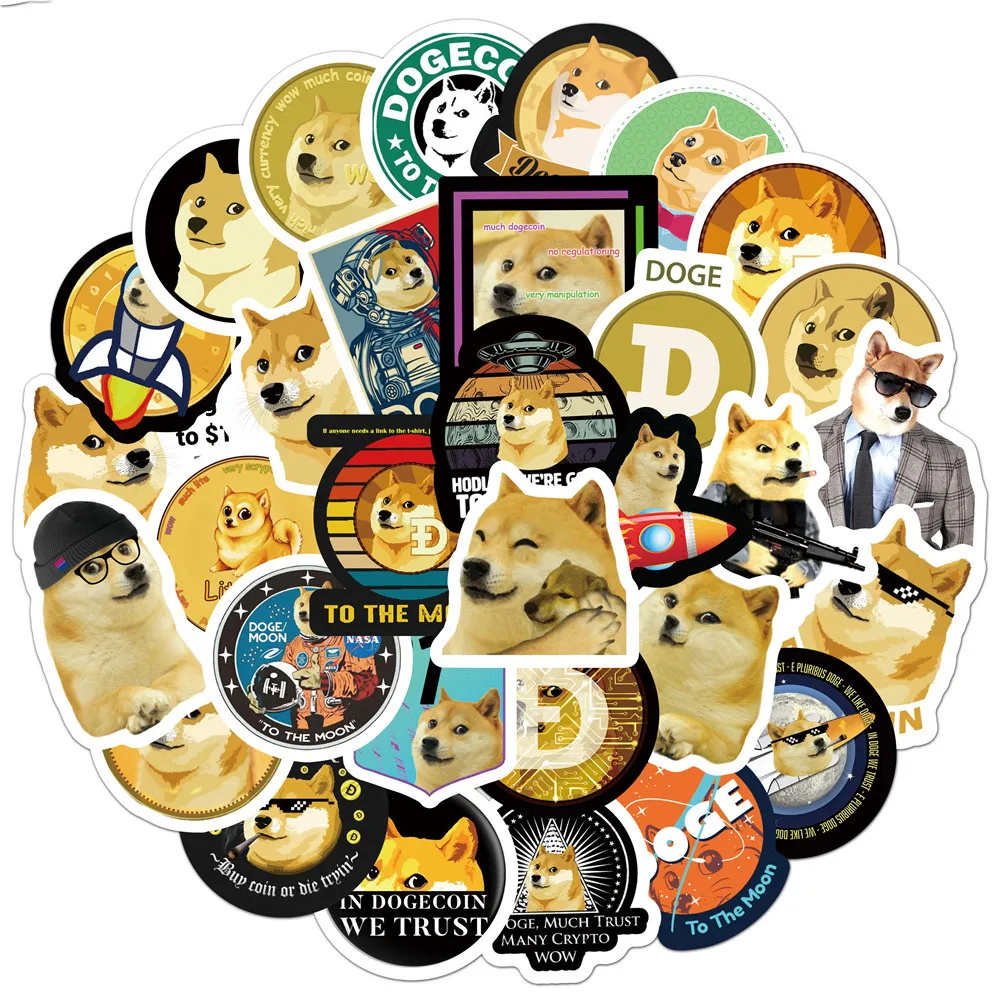 Cartoon Dogecoin Stickers for Car Suitcase Guitar Laptop Phone Notebook DIY Decor Waterproof Graffiti Sticker Toys Gifts
Cartoon Dogecoin Stickers for Car Suitcase Guitar Laptop Phone Notebook DIY Decor Waterproof Graffiti Sticker Toys Gifts