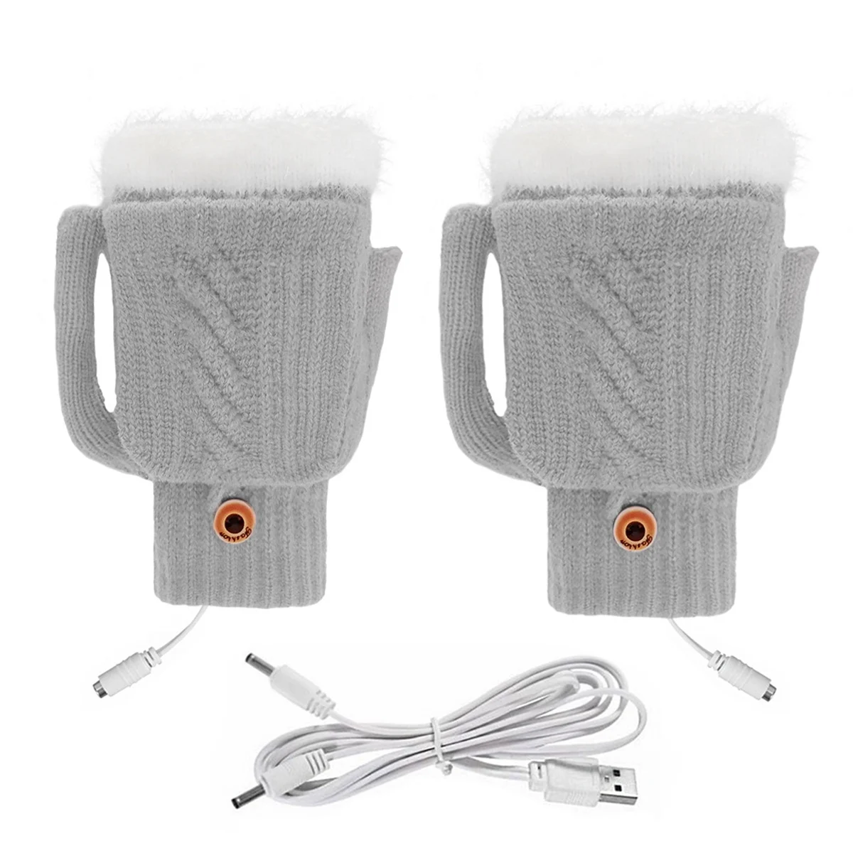 USB Electric Heated Gloves Double-Sided Heating Gloves Waterproof Adjustable Temperature Gray
USB Electric Heated Gloves Double-Sided Heating Gloves Waterproof Adjustable Temperature Gray