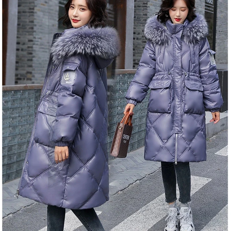 Winter Natural Raccoon Fur collar Hooded Down Jacket Women's Thick 90% White duck Down Coat Long Windproof Warm Outwear Parkas
Winter Natural Raccoon Fur collar Hooded Down Jacket Women's Thick 90% White duck Down Coat Long Windproof Warm Outwear Parkas