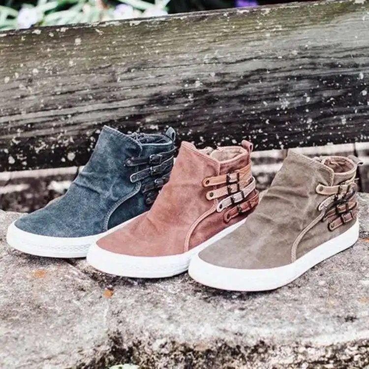Ladies Canvas Shoes 2022 Autumn High Top Belt Buckle Women Casual Loafers Flats Plus Size Zipper Denim Women Shoes Zapatos Mujer
Ladies Canvas Shoes 2022 Autumn High Top Belt Buckle Women Casual Loafers Flats Plus Size Zipper Denim Women Shoes Zapatos Mujer