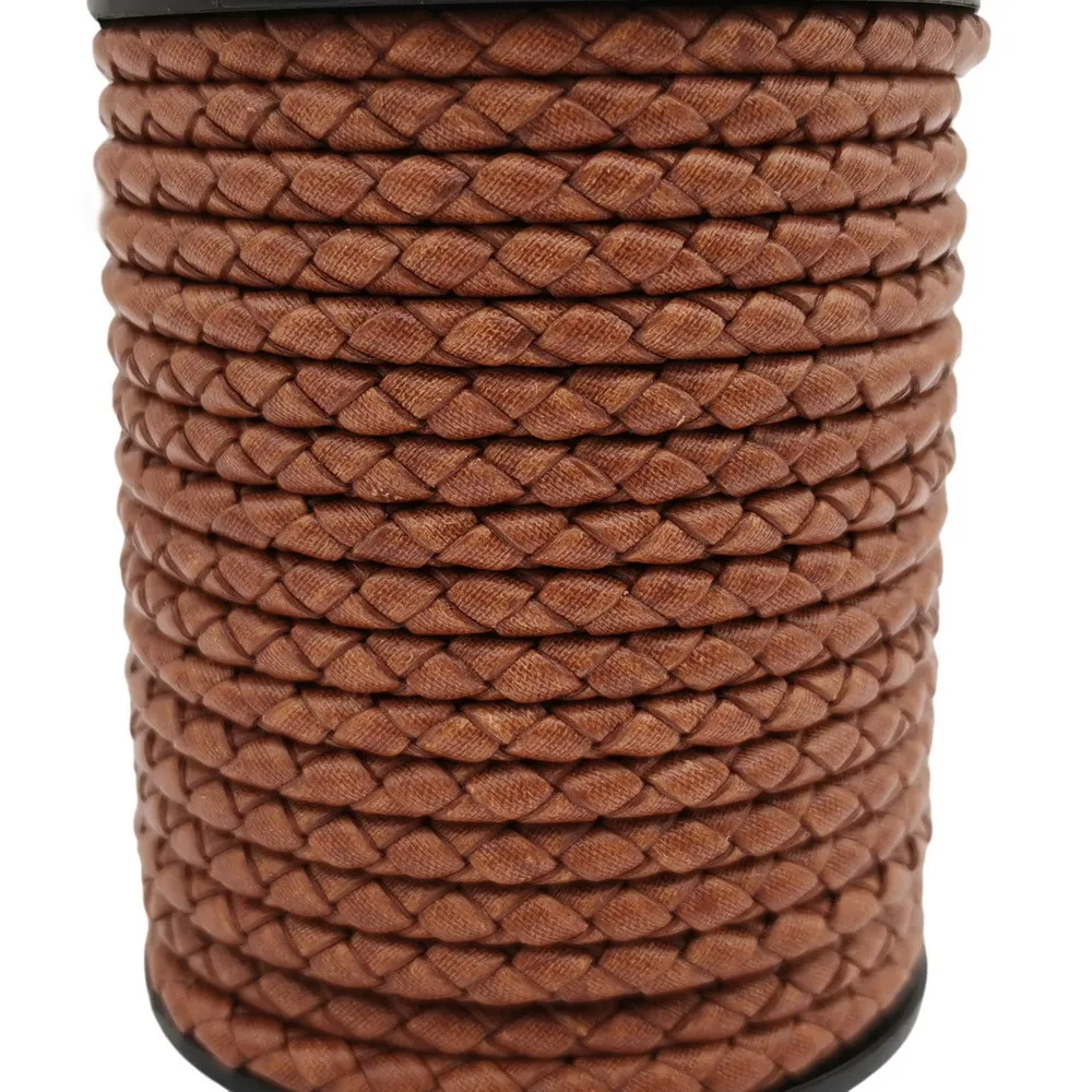Burnt Tan Braided Leather Bolos Cord For Jewelry Making 4mm Round Folded Leather Strap
Burnt Tan Braided Leather Bolos Cord For Jewelry Making 4mm Round Folded Leather Strap