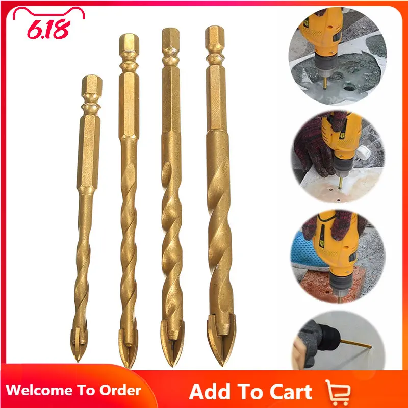 1Pc Hex Shank Long Drill Bit Carbide Tile Glass Cross Spear Head Drilling Cutter Tool 6/8/10/12mm With Tungsten Carbide Tip
1Pc Hex Shank Long Drill Bit Carbide Tile Glass Cross Spear Head Drilling Cutter Tool 6/8/10/12mm With Tungsten Carbide Tip