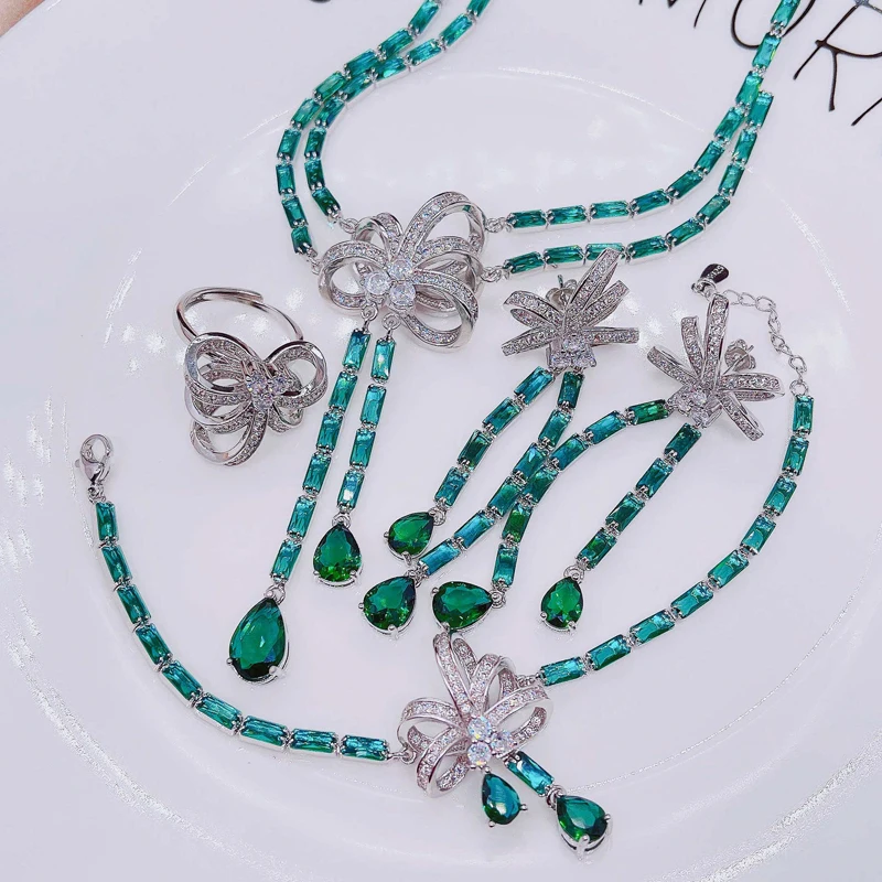 Уникальное искусственное изысканное ожерелье с бантом, модные висячие серьги с кисточками для женщин, свадебное вечное кольцо
Уникальное искусственное изысканное ожерелье с бантом, модные висячие серьги с кисточками для женщин, свадебное вечное кольцо