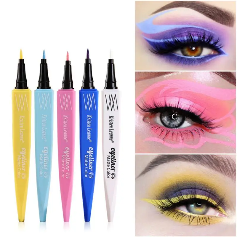 

8 Colors Eyeliner Liquid Pencil Waterproof Easy To Wear Eyeliner Make Up Matte Eye Liner Blue Red Eyliner Maquillajes Para Mujer