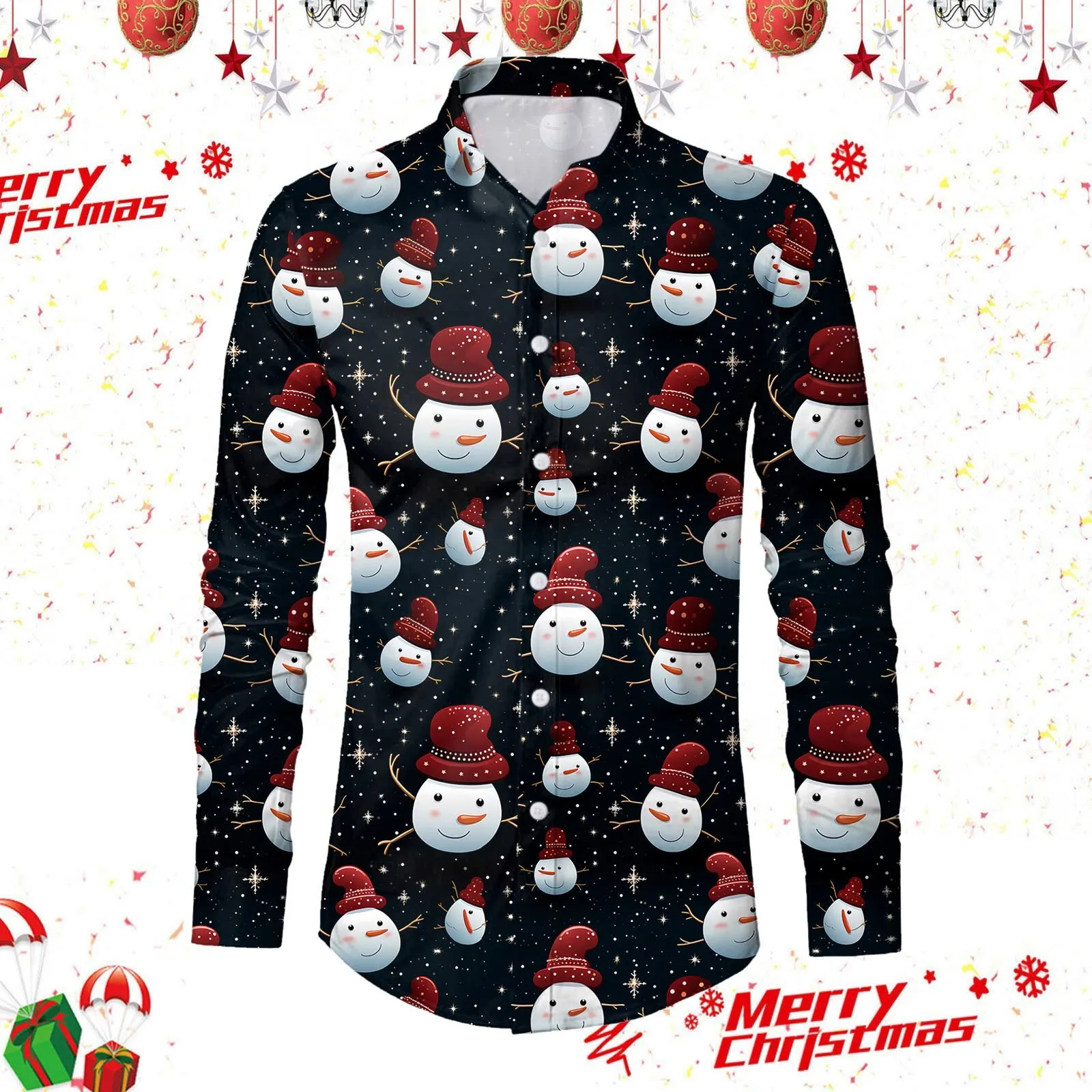 Snowman Hawaiian Shirts Reindeer Shirts Men Oversized Festive Shirt Long Sleeve Beach Blouse Male Camisas Men'S Clothing
Snowman Hawaiian Shirts Reindeer Shirts Men Oversized Festive Shirt Long Sleeve Beach Blouse Male Camisas Men'S Clothing