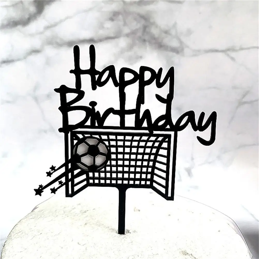 

Football Theme Cake Topper Happy Birthday Cake Insert Card Birthday Party Cake Decors Supplies For Kids Boy