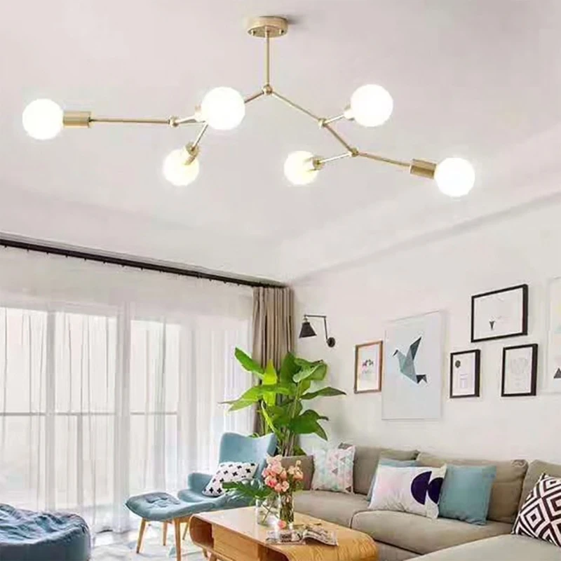 Vintage Ceiling Lamp Modern Simplicity Chandeliers 6 Heads Black/White/Gold 3 Colors LED Ceiling Lights for Living Rooms
Vintage Ceiling Lamp Modern Simplicity Chandeliers 6 Heads Black/White/Gold 3 Colors LED Ceiling Lights for Living Rooms