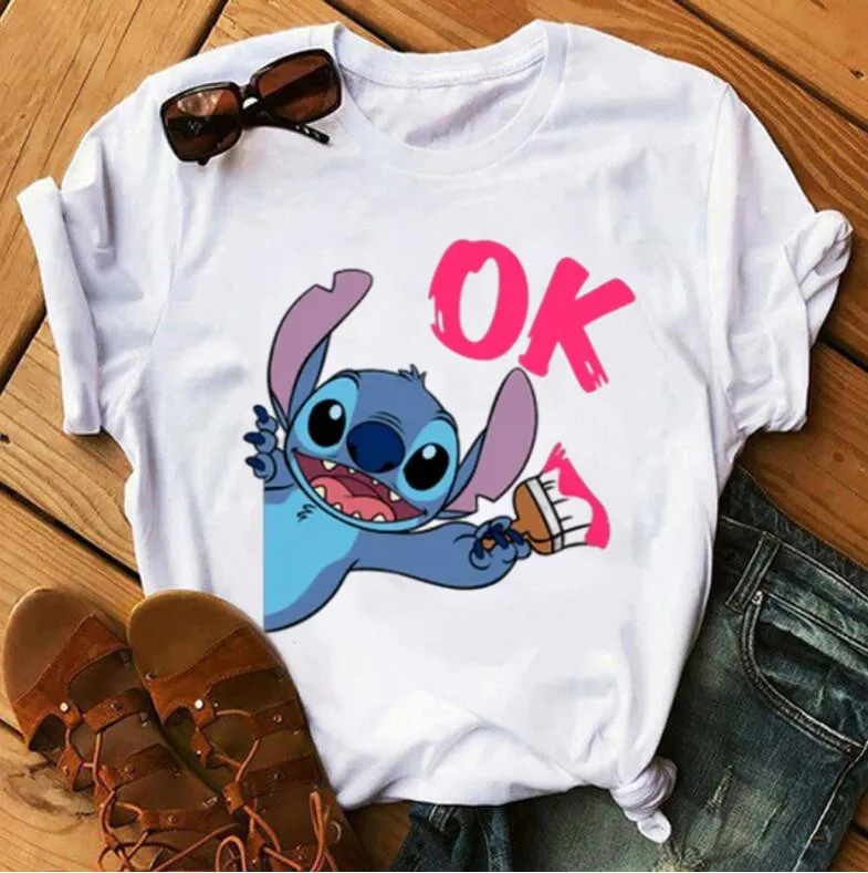 Kawaii Disney Cartoon Stitch Graphic Ladies T-Shirts 90S Summer Loose Blouses Short Sleeve Women Tops White 2023 Tees
Kawaii Disney Cartoon Stitch Graphic Ladies T-Shirts 90S Summer Loose Blouses Short Sleeve Women Tops White 2023 Tees