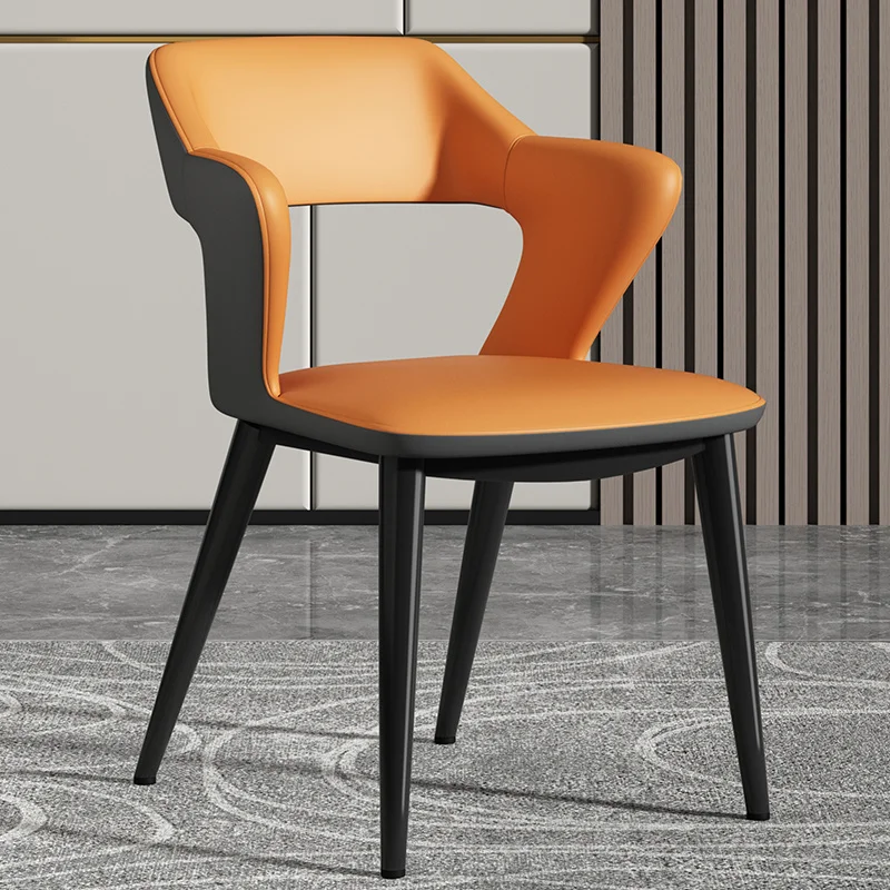 

Черные металлические ножки, обеденные стулья, современный мягкий стул в скандинавском стиле со спинкой, бесплатная доставка, домашняя мебель Sedie