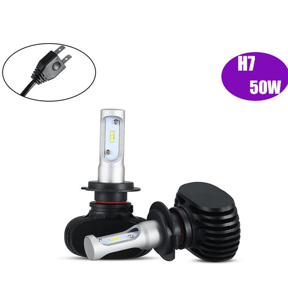 

2pcs LED Headlights Waterproof Universal LED Headlamp 4000LM 50W Low Beam High Beam Car Replacement Car Head H7