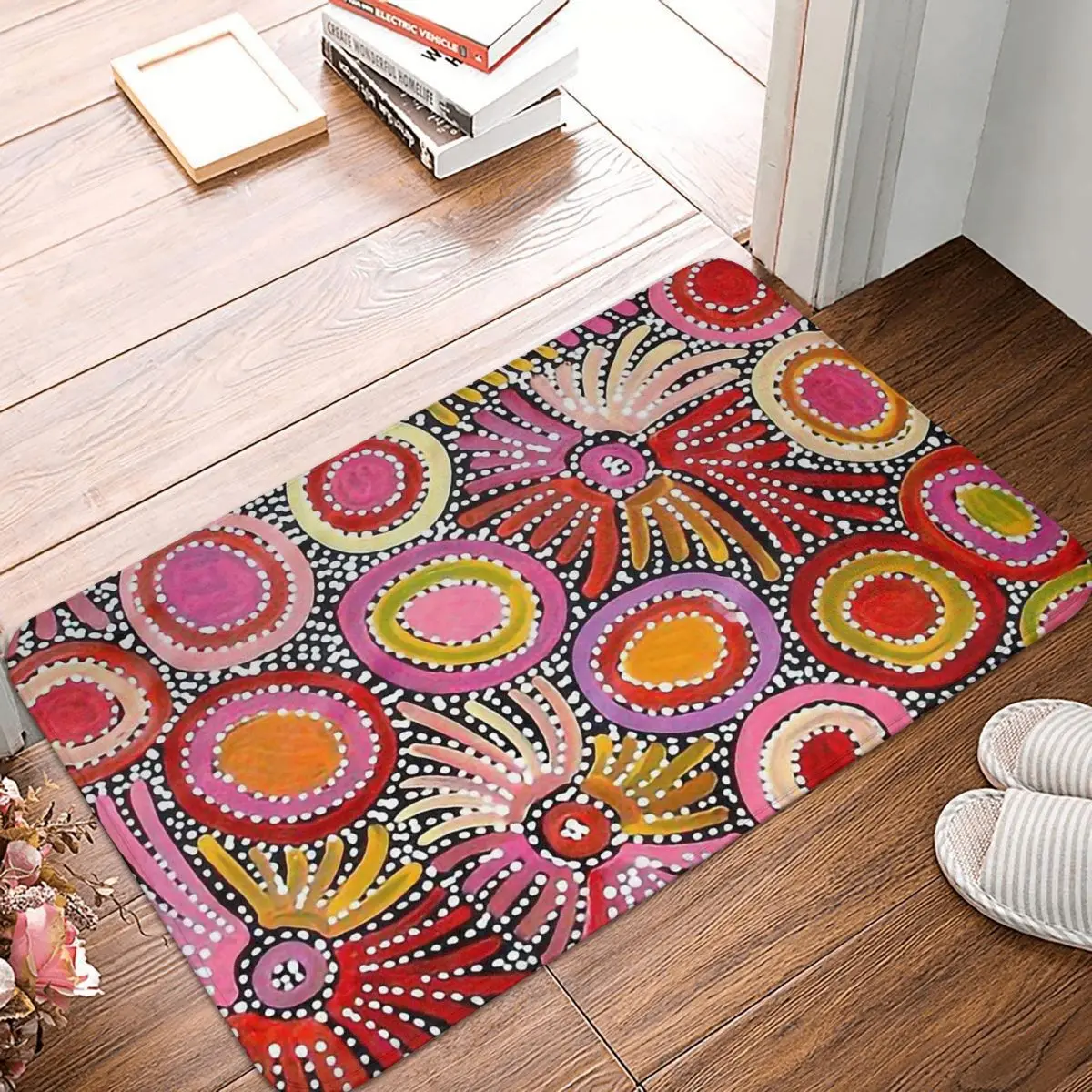 Australian Aboriginal Art Non-slip Doormat Bath Mat Dot Painting Pink Circle Balcony Carpet Welcome Rug Bedroom Decor
Australian Aboriginal Art Non-slip Doormat Bath Mat Dot Painting Pink Circle Balcony Carpet Welcome Rug Bedroom Decor