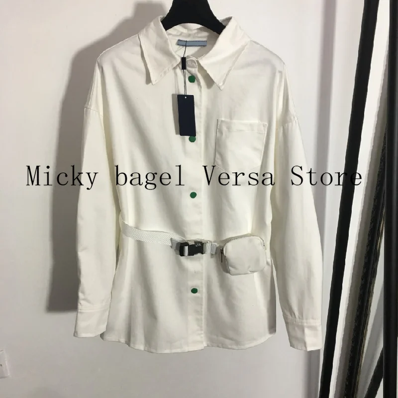 luxury design fashion new women's shirt logo zipper waist bag safety buckle belt waist closing shirt temperament women's coat
luxury design fashion new women's shirt logo zipper waist bag safety buckle belt waist closing shirt temperament women's coat