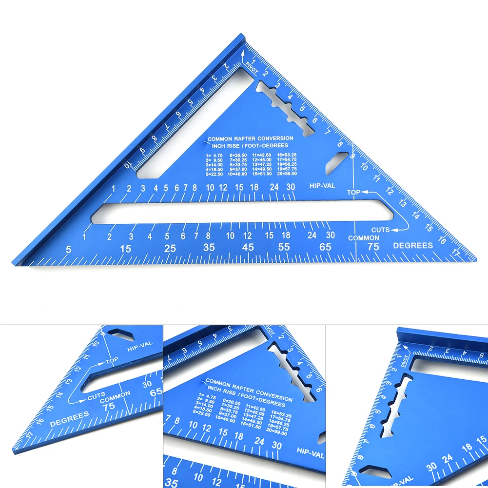 7/12 Inch Aluminum Alloy Woodworking Measuring Triangle Board Blue For Angle Measurement Multifunction Hand Tools
7/12 Inch Aluminum Alloy Woodworking Measuring Triangle Board Blue For Angle Measurement Multifunction Hand Tools