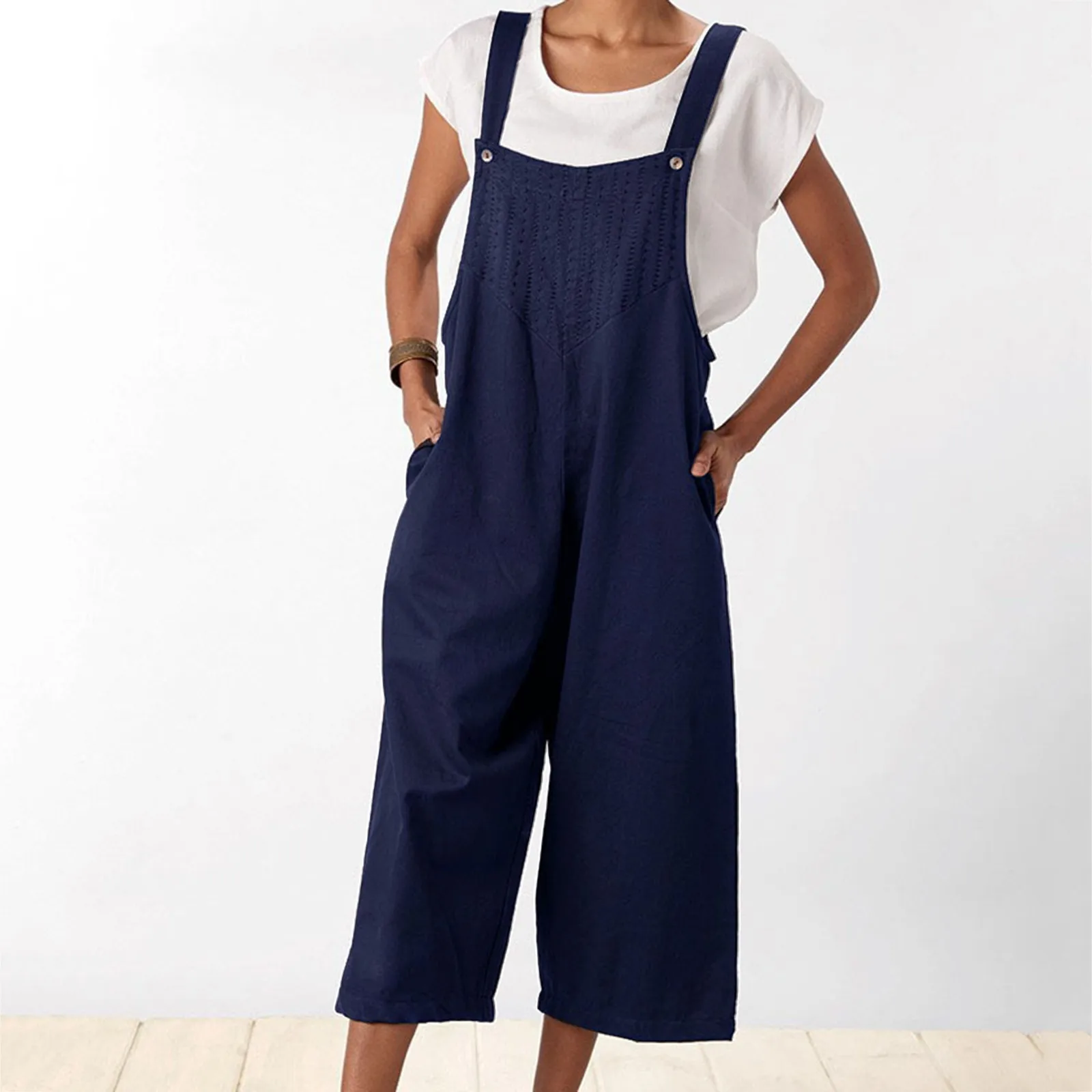 Women's Washed Linen Bib Jeans Overalls Casual Ripped Linen Jumpsuits Rompers Combinaison Femme
Women's Washed Linen Bib Jeans Overalls Casual Ripped Linen Jumpsuits Rompers Combinaison Femme