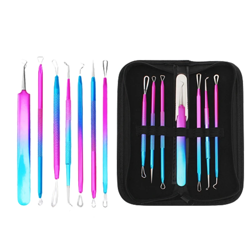 7pc/9pcs Nose Blackhead Needle Acne Remover Stainless Steel Acne Needle Set Facial Skin Pore Cleaner Face Skincare Cleaning Tool
7pc/9pcs Nose Blackhead Needle Acne Remover Stainless Steel Acne Needle Set Facial Skin Pore Cleaner Face Skincare Cleaning Tool