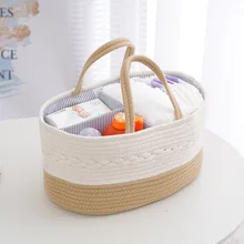 New Baby Care Woven Storage Basket Mother And Child Products Organizer Split Baskets Infant Product Portable Storage Basket