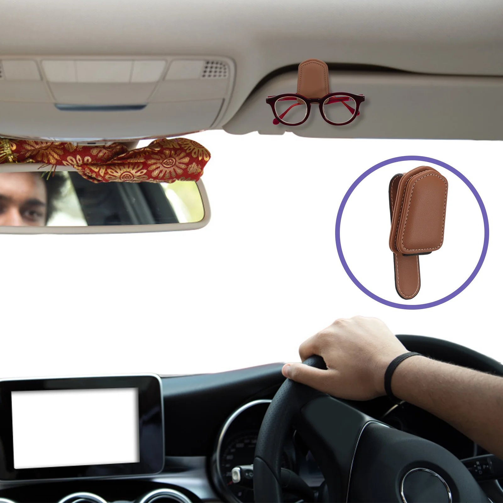 2 Pcs Multifunctional Storage Box Car Glasses Clip Organizer Visor Ticket 10X4.7X3CM Brown Sunglasses Holder
2 Pcs Multifunctional Storage Box Car Glasses Clip Organizer Visor Ticket 10X4.7X3CM Brown Sunglasses Holder