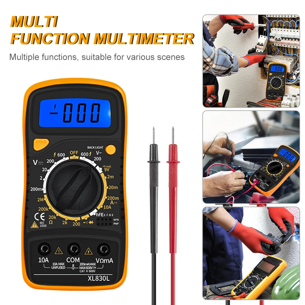 XL830L Handheld Digital Multimeter with LCD Backlight Measure AC DC Voltage Current Resistance High Precision Digital Display
XL830L Handheld Digital Multimeter with LCD Backlight Measure AC DC Voltage Current Resistance High Precision Digital Display