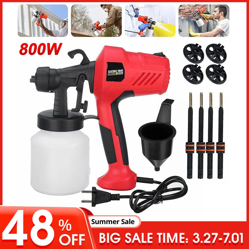 800W Electric High-pressure Atomizing Spray Gun Portable Latex Paint Sprayer DIY Spraying Power Tools 800ML
800W Electric High-pressure Atomizing Spray Gun Portable Latex Paint Sprayer DIY Spraying Power Tools 800ML