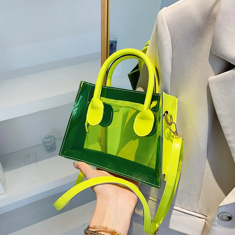 European and American Toiletries PVC waterproof girls handbag transparent zipper summer fashion women's shoulder makeup bag
European and American Toiletries PVC waterproof girls handbag transparent zipper summer fashion women's shoulder makeup bag