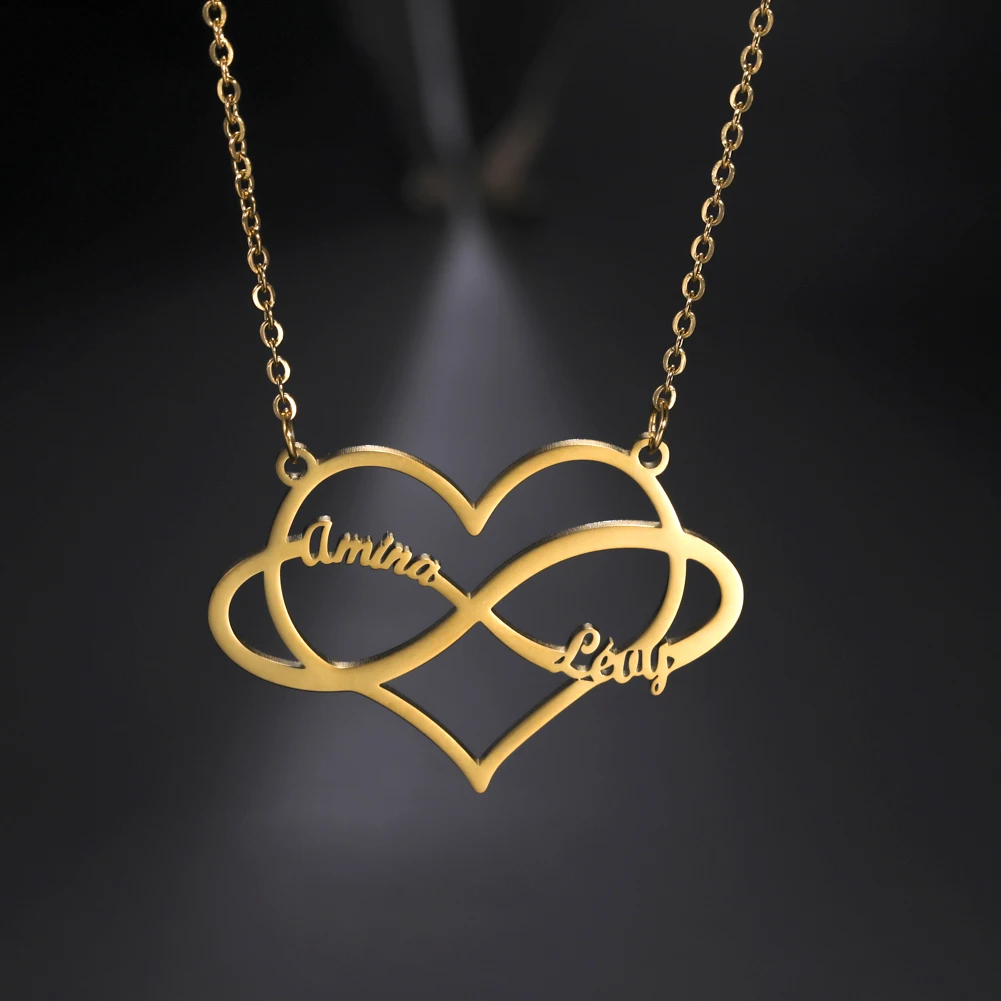 Lemegeton Personalized Name Heart Infinity Necklace Customized Stainless Steel Necklaces For Women Couples Jewelry Gifts
Lemegeton Personalized Name Heart Infinity Necklace Customized Stainless Steel Necklaces For Women Couples Jewelry Gifts