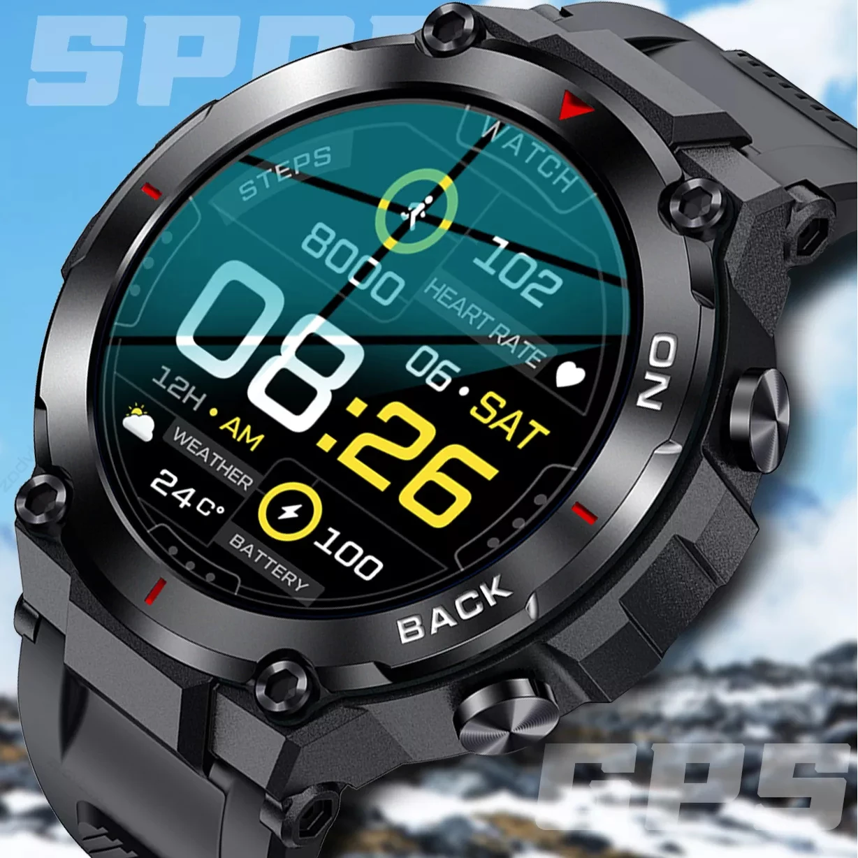 Men Smart Watch GPS Outdoor Sport Fitness Bracelet Super Long Standby Wristwatch Health Monitoring Tracker Waterproof Smartwatch
Men Smart Watch GPS Outdoor Sport Fitness Bracelet Super Long Standby Wristwatch Health Monitoring Tracker Waterproof Smartwatch