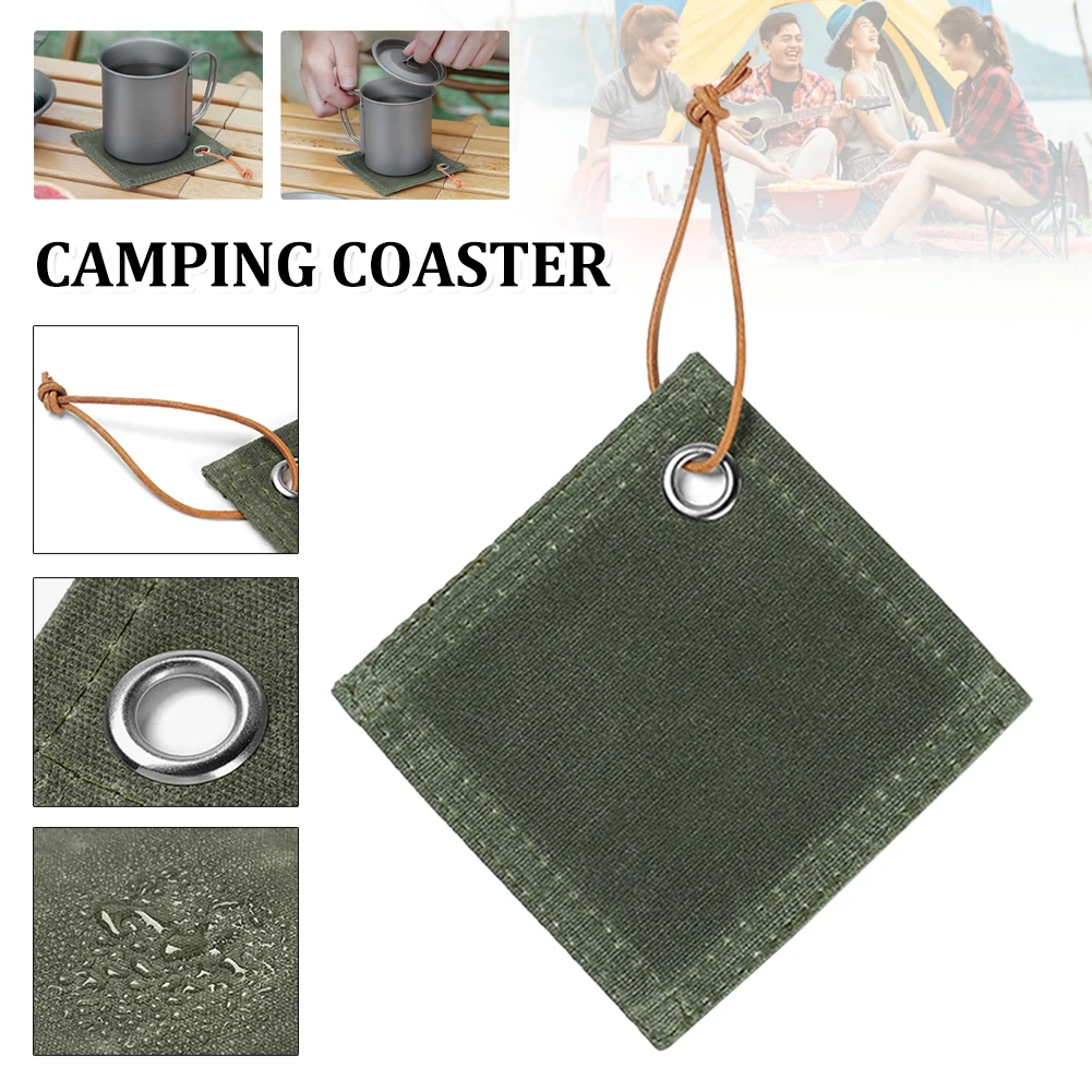 Outdoor Waxed Canvas Coasters Washable Heat Insulation Cup Holder Non-Slip Table Coaster with Hanging Loop for Camping Square
Outdoor Waxed Canvas Coasters Washable Heat Insulation Cup Holder Non-Slip Table Coaster with Hanging Loop for Camping Square