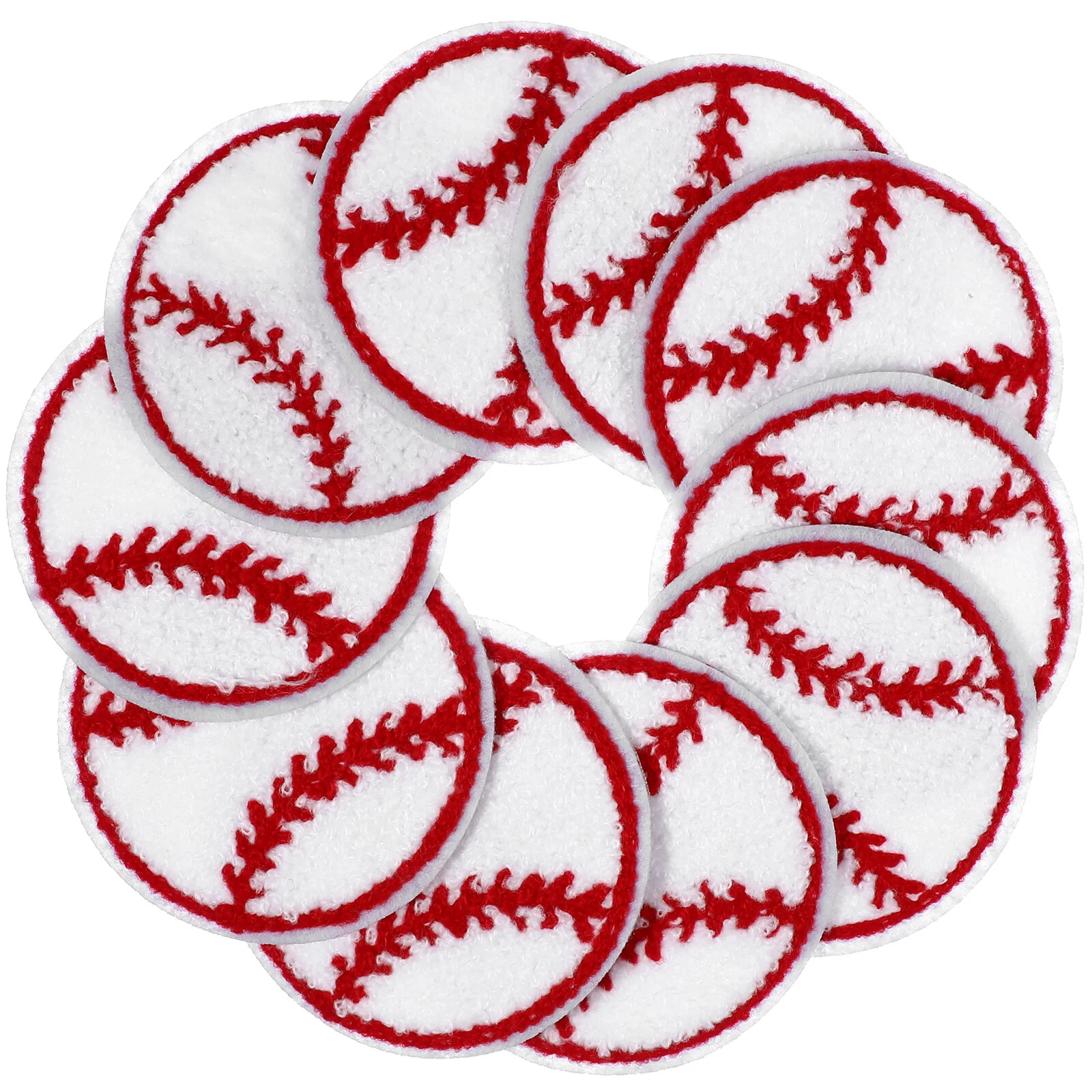 

10 Pcs Baseball Patch Floral Decor Small Clothes Patches Daily Use Hat Delicate Coat Compact Towel Embroidery Accessories