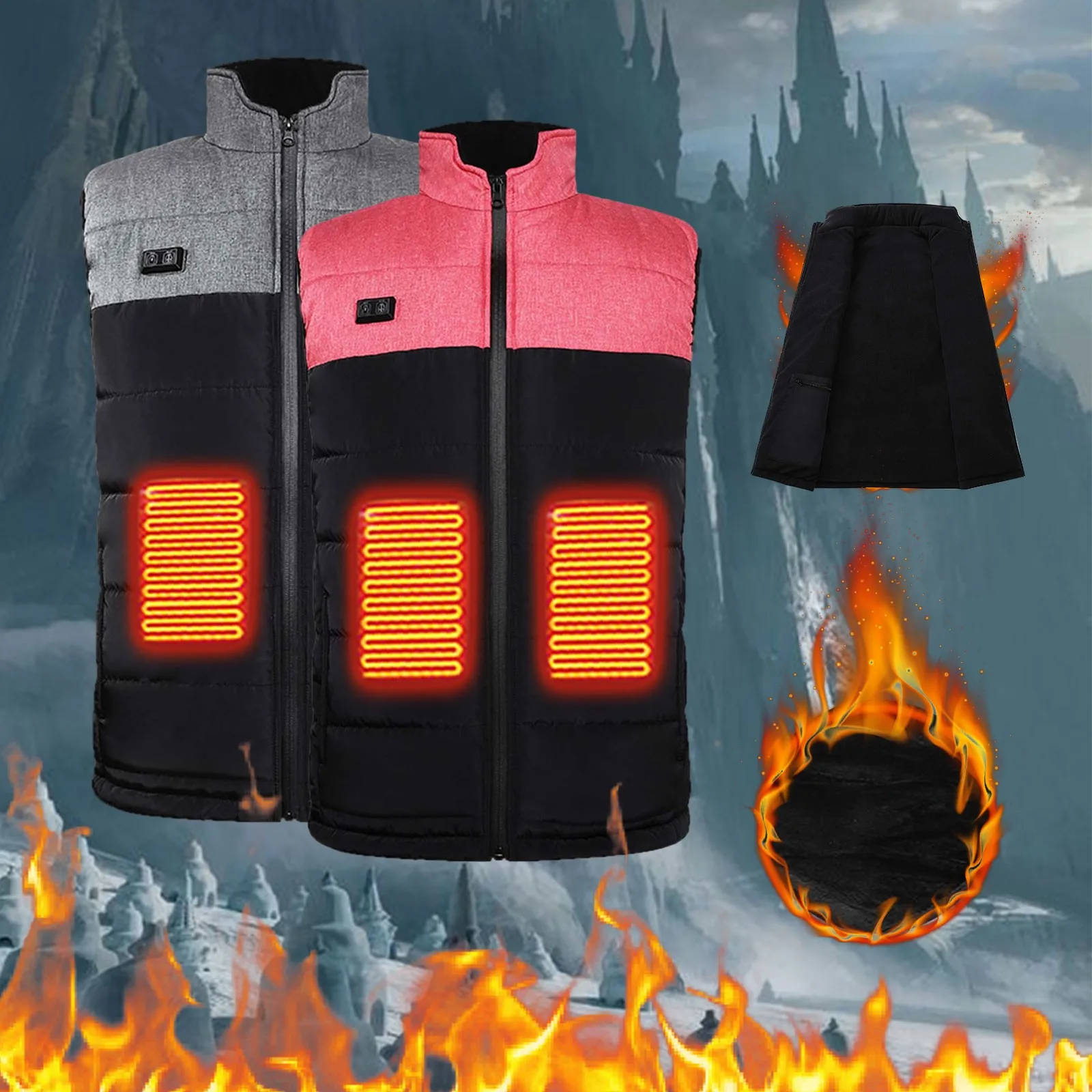 Men's Fall And Winter Vests Clothing 4 Heating Areas Suit Keep Warm Electric Heated Vest Heating Jacket Thermal Vest Ski Coat
Men's Fall And Winter Vests Clothing 4 Heating Areas Suit Keep Warm Electric Heated Vest Heating Jacket Thermal Vest Ski Coat