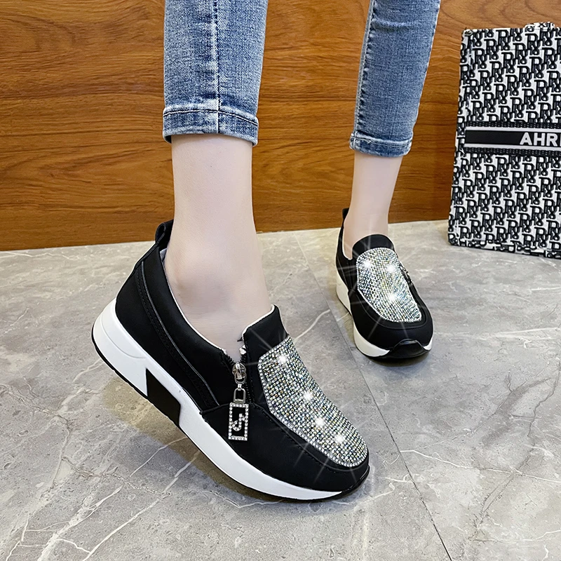 Женские кроссовки на молнии, черные повседневные теннисные туфли на платформе, со шнуровкой, 2022
Женские кроссовки на молнии, черные повседневные теннисные туфли на платформе, со шнуровкой, 2022