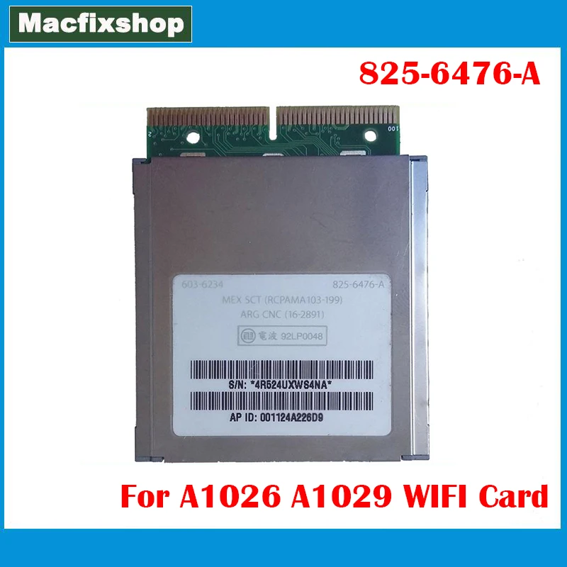 Оригинальный ноутбук 603-6234 825-6476-A Беспроводная сетевая карта для A1026 A1029 54M аэропорта Extreme WIFI карта
Оригинальный ноутбук 603-6234 825-6476-A Беспроводная сетевая карта для A1026 A1029 54M аэропорта Extreme WIFI карта