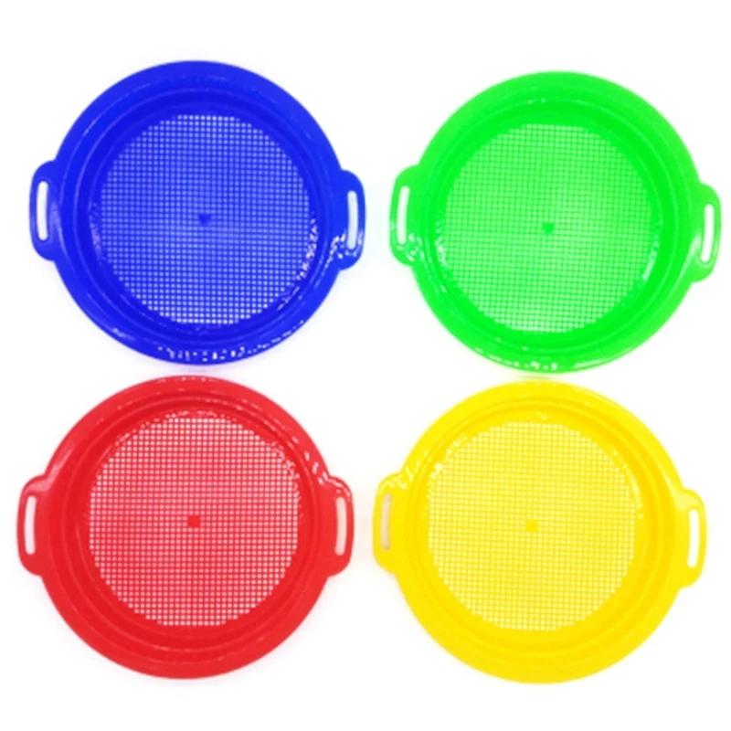 4PCS Stop Sand Sifter Sieves Toy For Sand Beach 4 Pack Set Red Blue Yellow Green For Children Kids Toy
4PCS Stop Sand Sifter Sieves Toy For Sand Beach 4 Pack Set Red Blue Yellow Green For Children Kids Toy