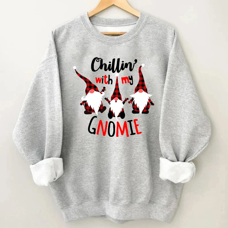 Rheaclot Christmas Chilling With My Gnomie Women's Retro Cotton Female Funny Long Sleeves Sweatshirt
Rheaclot Christmas Chilling With My Gnomie Women's Retro Cotton Female Funny Long Sleeves Sweatshirt