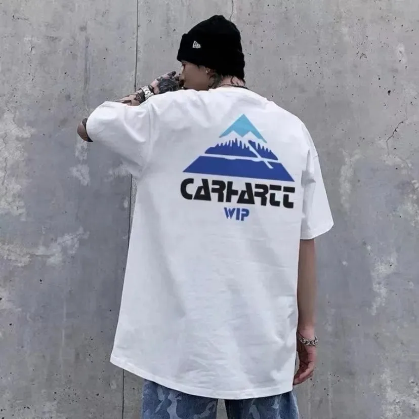 

Carhartt Wip 2022 Brand Cotton 100% Youth Men's Short Sleeve T-Shirt Casual Harajuku Hip-Hop Black White T Shirts