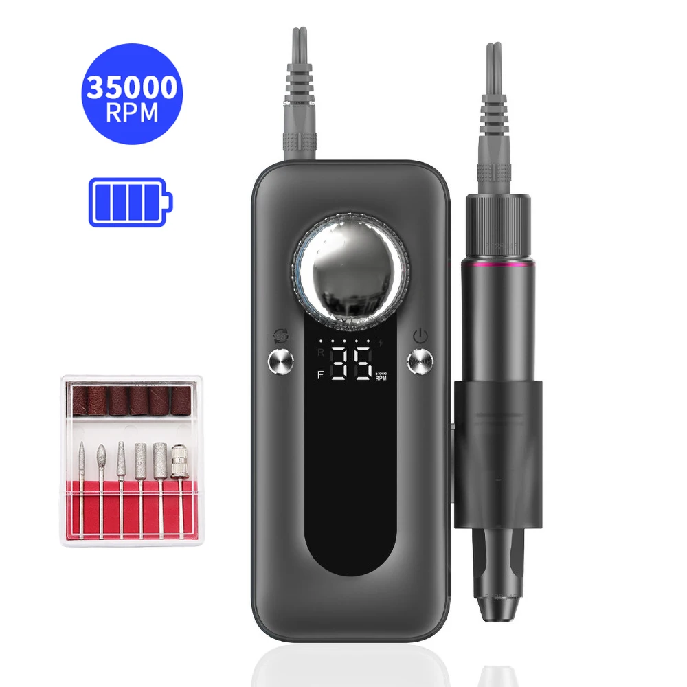 35000 RPM Nail Drill Machine Rechargable Electric Nail Polisher LED Display Electric Nail Sander Manicure Machin For All Gel
35000 RPM Nail Drill Machine Rechargable Electric Nail Polisher LED Display Electric Nail Sander Manicure Machin For All Gel