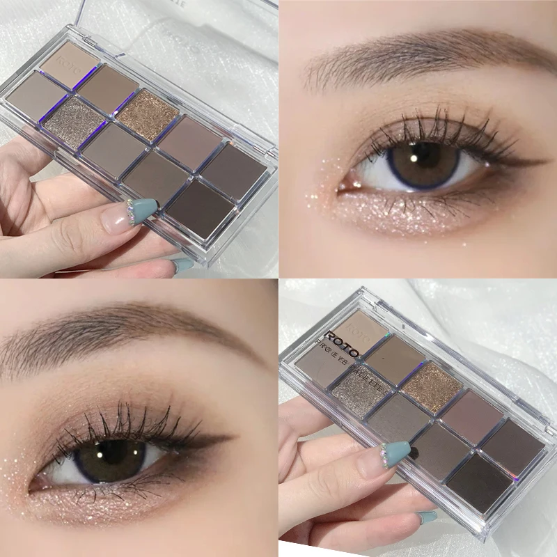 Transparent Acrylic Eyeshadow Palette Chocolate Brown Eyeshadow Shimmer Shiny Sequins Eye Pigments Palette Smoky Gray Eyeshadow
Transparent Acrylic Eyeshadow Palette Chocolate Brown Eyeshadow Shimmer Shiny Sequins Eye Pigments Palette Smoky Gray Eyeshadow