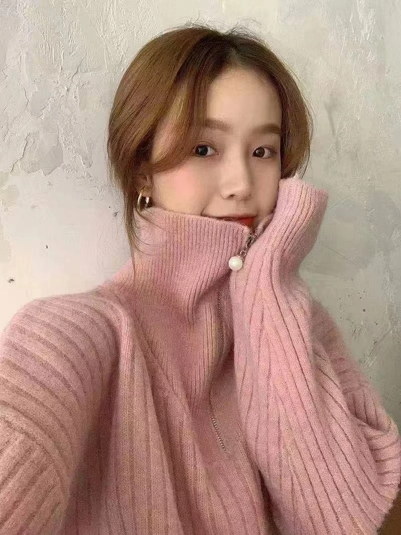 Женская водолазка на молнии, модные женские свитера, однотонный розовый, бежевый пуловер с длинным рукавом, повседневный вязаный свитер для...
Женская водолазка на молнии, модные женские свитера, однотонный розовый, бежевый пуловер с длинным рукавом, повседневный вязаный свитер для...