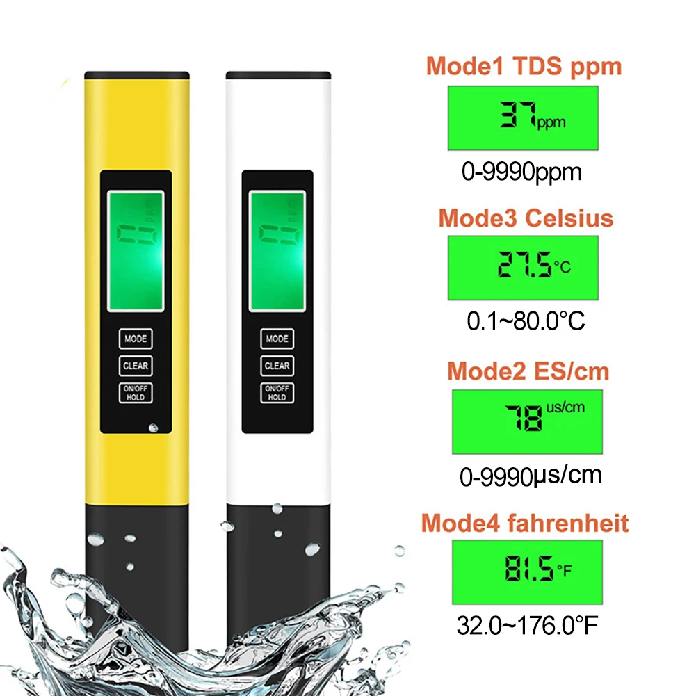 UYANGG TDS-метр 0-0,01 PPM Цифровой PH-метр PH Высокоточный тестер воды в виде ручки TDS и PH-метр 0-14 PH ЖК-тестер PPM-фильтр
UYANGG TDS-метр 0-0,01 PPM Цифровой PH-метр PH Высокоточный тестер воды в виде ручки TDS и PH-метр 0-14 PH ЖК-тестер PPM-фильтр
