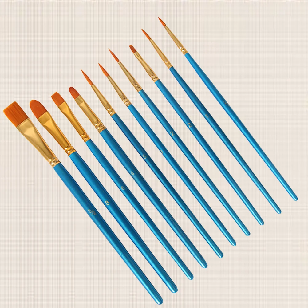 20Pcs Kids Brushes Nylon Hair Brushes Flat Head Pens Painting Tool for Watercolor Oil Painting (Blue)
20Pcs Kids Brushes Nylon Hair Brushes Flat Head Pens Painting Tool for Watercolor Oil Painting (Blue)