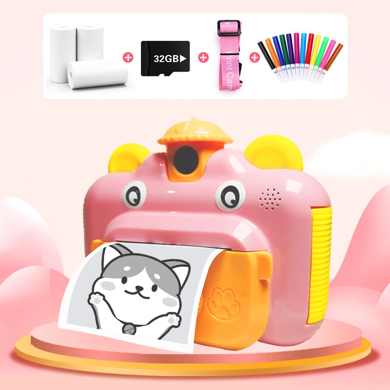 Kids Camera Instant Print Camera Children Digital Camera 1080P HD Video Photo Camera Toy with 32GB Card Thermal Printing Camera
Kids Camera Instant Print Camera Children Digital Camera 1080P HD Video Photo Camera Toy with 32GB Card Thermal Printing Camera