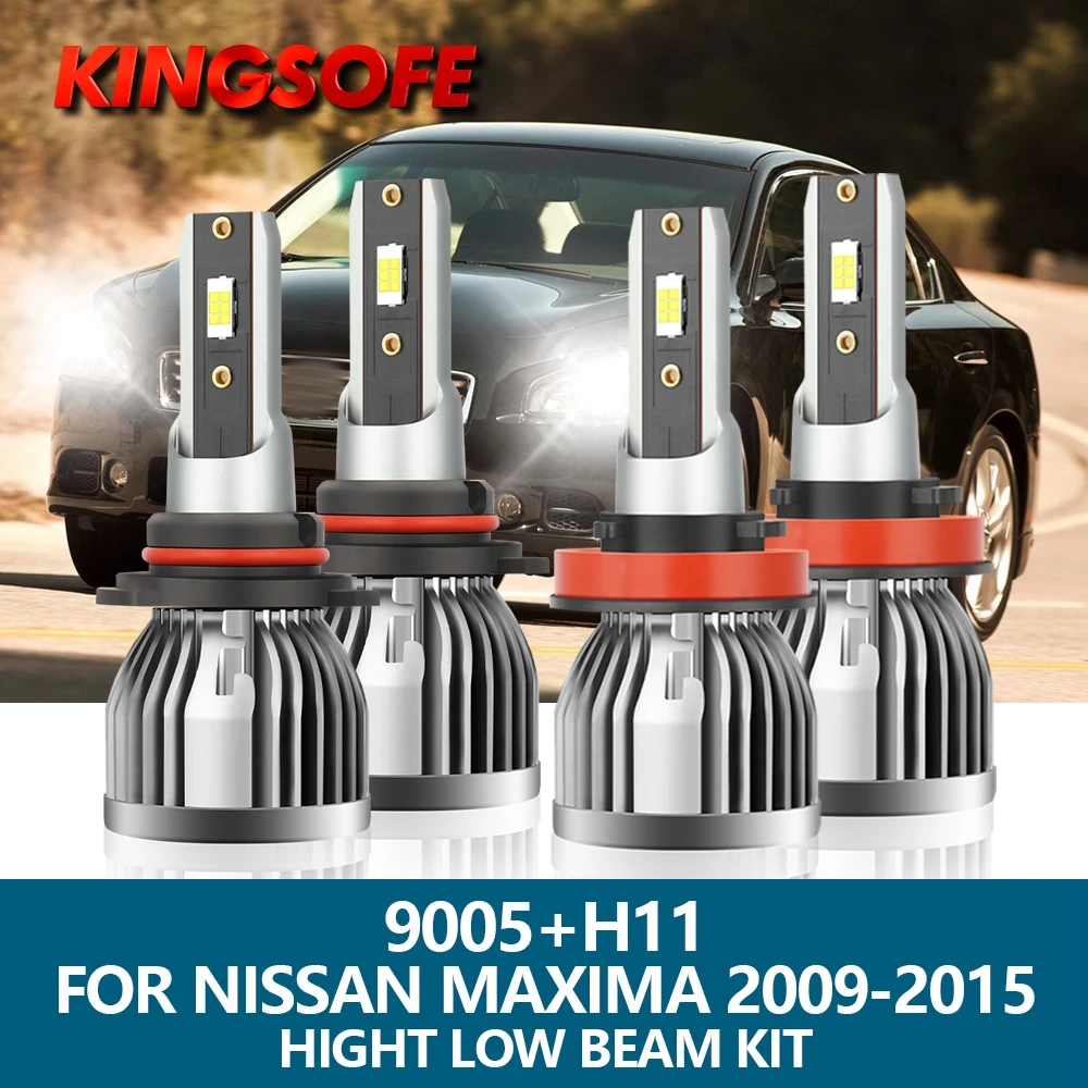 

4Pcs LED Headlight 9005 HB3 H11 Car Light 26000Lm 110W 6000K 3570 CSP Chip Hight Low Beam Bulbs Kit For Nissan Maxima 2009-2015