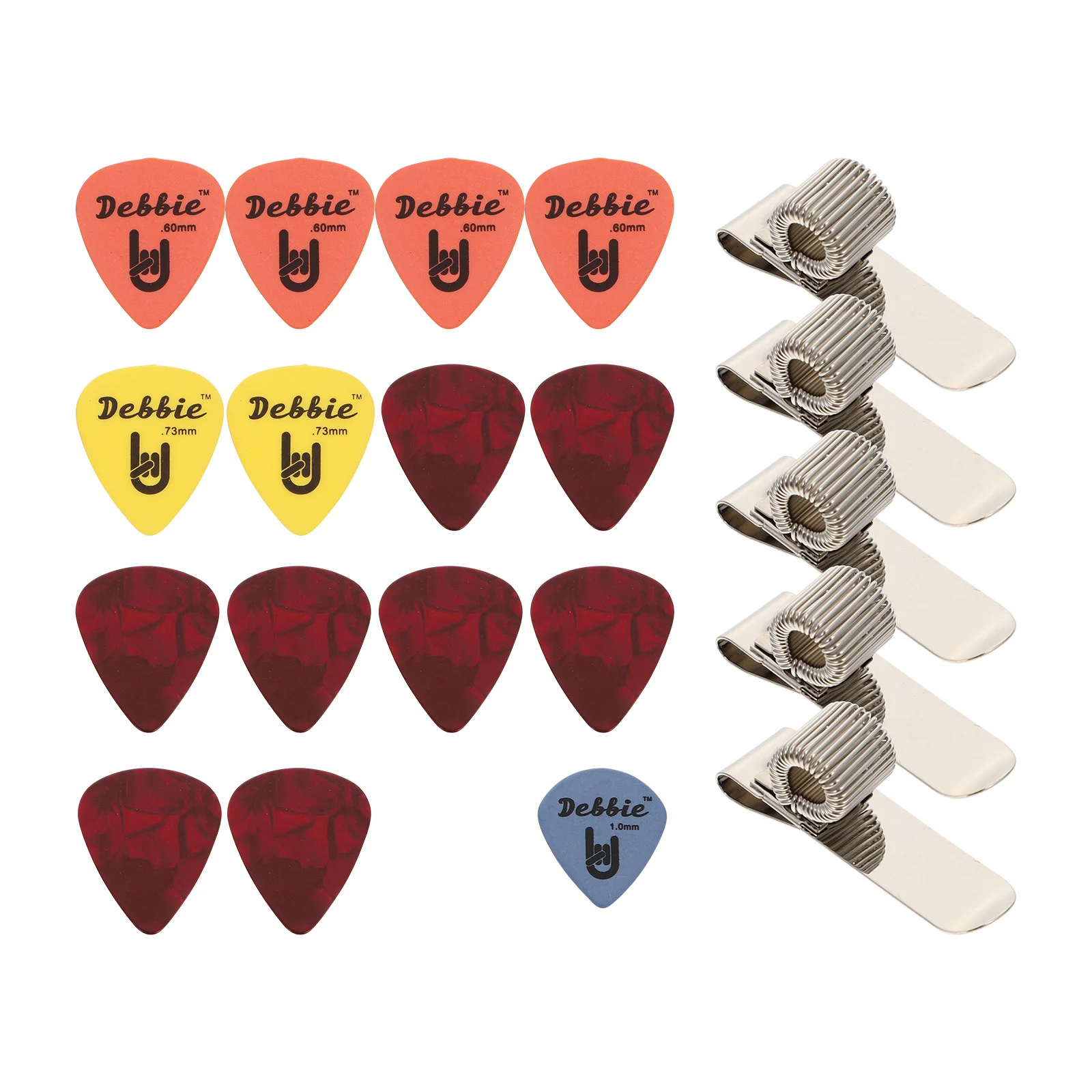 5 Set Useful Guitar Picks Practical Guitar Picks Clamps Metal Guitar Clips (Random Color)
5 Set Useful Guitar Picks Practical Guitar Picks Clamps Metal Guitar Clips (Random Color)