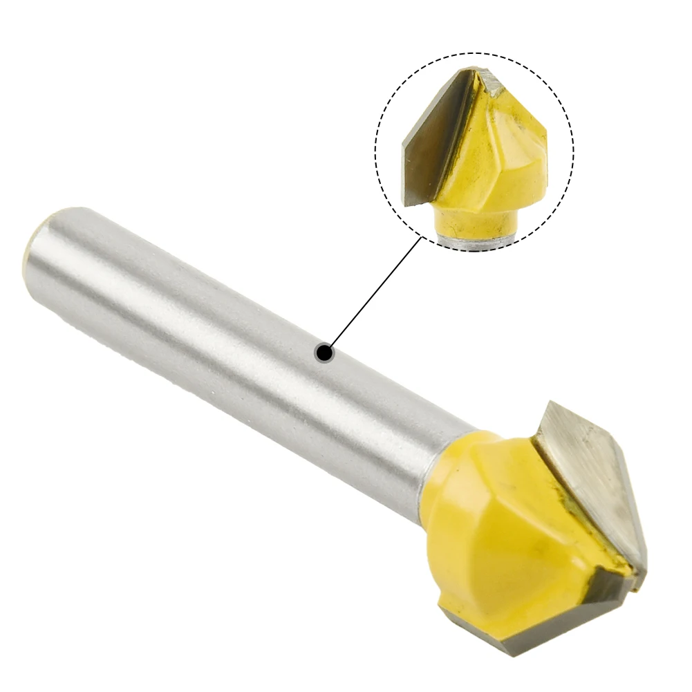Cutting Performance Engraving And Chamfer Router Bit Milling Cutter V-shaped Yellow/Silver 6mm Shank 90 Degree
Cutting Performance Engraving And Chamfer Router Bit Milling Cutter V-shaped Yellow/Silver 6mm Shank 90 Degree